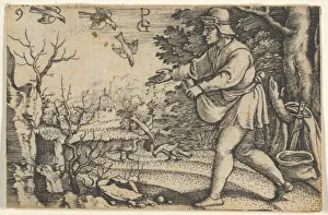 The Parable of the Sower, from The Story of Christ, 1534-35. Creator: Georg Pencz The Parable of the Sower, from The Story of Christ, 1534-35. Creator: Georg Pencz