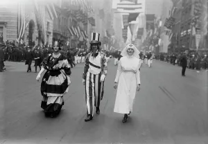 Uncle Sam Prints: Parade, 12 Oct 1918. Creator: Bain News Service