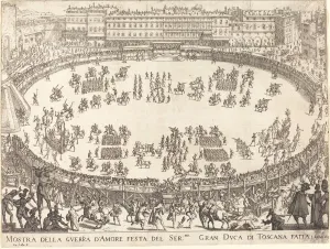 Parade in the Amphitheater, 1616. Creator: Jacques Callot