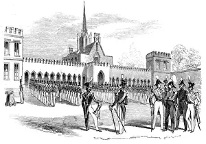 Greenwich Prints: Parade of Cadets in the Stone Court, 1844. Creator: Unknown