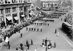 Honour Prints: Parade in honor of Olympic victors, 1912. Creator: Bain News Service