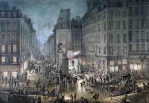 Jean Pierre Norblin De La Prints: Parade on the Place de L Ecole, 1823. Artist: Jean Pierre Norblin