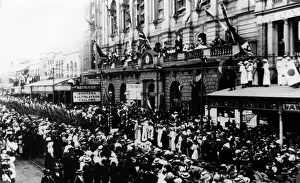 Parade Prints: Parade in Queen Street, Brisbane, Queensland, 1914. Creator: Unknown
