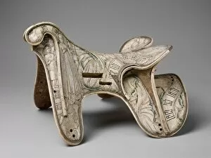 Tyrolean Gallery: Parade Saddle, German or Tyrolean, 1400-1450. Creator: Unknown