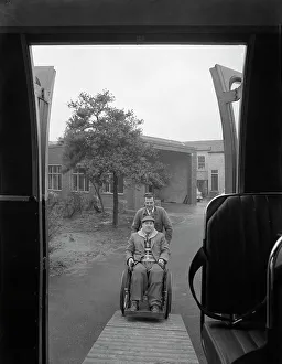 West Yorkshire Prints: Paraplegic bus, Pontefract, West Yorkshire, 1960. Artist: Michael Walters