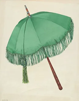 Ladys Prints: Parasol, 1935/1942. Creator: Virginia Berge