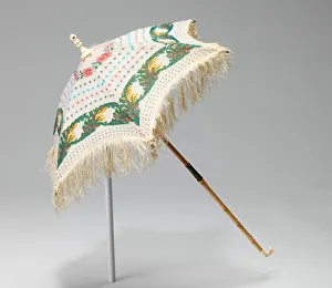 Fringes Prints: Parasol, American, ca. 1870. Creator: Unknown