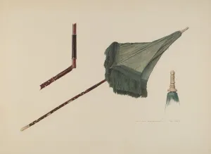 Folding Prints: Parasol, c. 1939. Creator: John Swientochowski