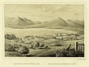 Hot Springs Prints: Paratunka Hot Springs, Kamchatka, 1856. Creator: Ivan Dem'ianovich Bulychev