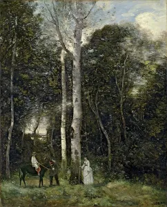 J Corot Prints: The Parc des Lions at Port-Marly, 1872. Creator: Jean-Baptiste-Camille Corot