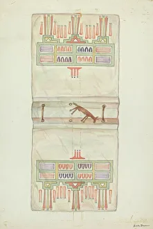 Towner Edith Prints: Parchment Book Cover, 1935/1942. Creator: Edith Towner