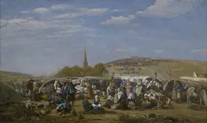 Pilgrimage Prints: Pardon de Sainte-Anne-La-Palud, 1858. Creator: Boudin, Eugene-Louis (1824-1898)