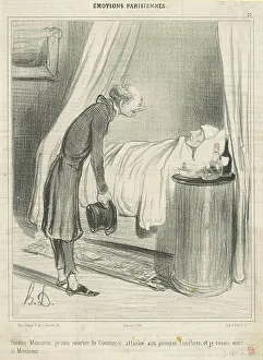 Awakening Prints: Pardon...je suis courtier de commerce... 19th century. Creator: Honore Daumier