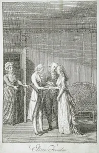 Flirting Prints: Parental Joys, 1795. Creator: Daniel Nikolaus Chodowiecki