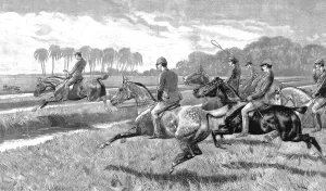 Charlton John Prints: Pariah Hunting in India- The Gridiron Jump, 1890. Creator: John Charlton