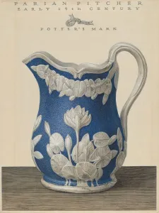 John Matulis Prints: Parian Pitcher, c. 1937. Creator: John Matulis