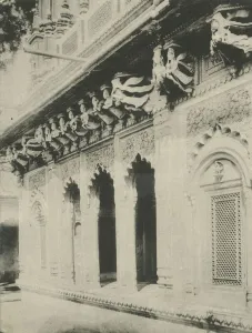 Benares Prints: The Paries - Carvings in Ambethi Temple, Benares. Creator: Saeed Bros