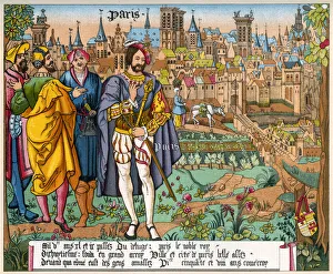 Plan Prints: Paris, 15th century, 1870. Artist: Franz Kellerhoven