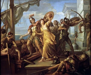 Ancient Greek Gallery: Paris Abducting Helen, c1782-c1784. Artist: Gavin Hamilton