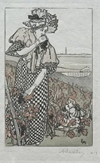 Late 19th Century Prints: Paris Almanac, 1897: Autumn, 1897. Creator: Auguste Louis Lepere (French, 1849-1918)