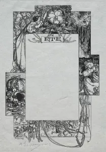 Late 19th Century Prints: Paris Almanac, 1897: Decorative Border