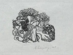 Late 19th Century Prints: Paris Almanac, 1897: Tail-piece, Autumn, 1897. Creator: Auguste Louis Lepere (French