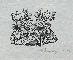 Paris Almanac, 1897: Tail-piece, Summer, 1897. Creator: Auguste Louis Lepere (French