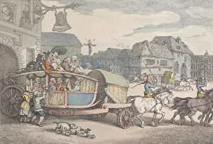 Diligence Prints: Paris Diligence, ca. 1810. ca. 1810. Creator: Thomas Rowlandson