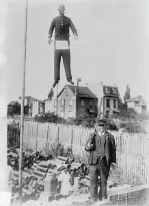Backyard Prints: Paris, Emperor William hung in effigy, between c1914 and c1915. Creator: Bain News Service