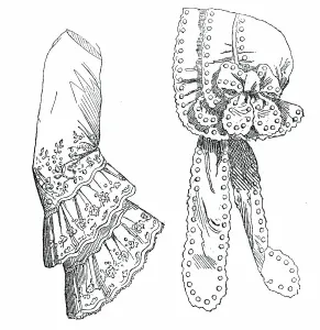 Embroidering Prints: Paris Fashions for August - Cap and Engageantes, 1850. Creator: Unknown