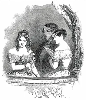 Paris Fashions for February, 1850. Creator: Unknown