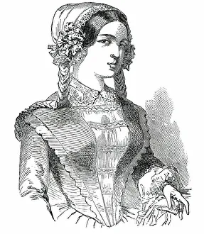 Paris Fashions Prints: Paris Fashions for June - Home Toilette, 1850. Creator: Unknown