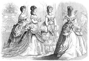 Decolletage Prints: Paris fashions for March, 1869. Creator: Unknown