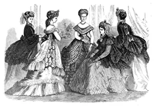 Gathered Prints: Paris fashions for May, 1869. Creator: Unknown