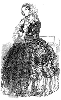 Flounced Skirt Prints: Paris Fashions for October, 1854. Creator: Unknown