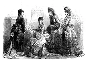 Shortage Prints: Paris fashions for October, 1871. Creator: Unknown