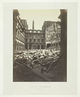 Albumen Print From The Series Paris Incendi Gallery: Paris Fire (Interior of the Ministry of Finance), May 1871. Creator: Charles Soulier