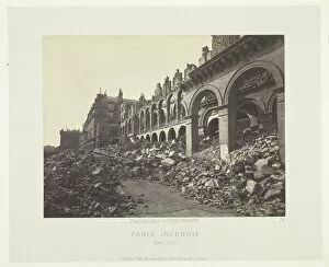 Albumen Print From The Series Paris Incendi Gallery: Paris Fire (Ministry of Finance), May 1871. Creator: Charles Soulier