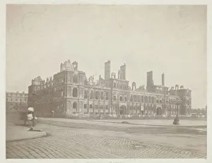 Burned Prints: Paris Fire (The Facade of City Hall), May 1871. Creator: Charles Soulier