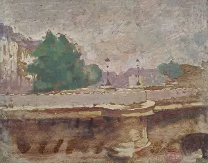Street Lamp Prints: Paris, le pont Neuf, between 1863 and 1932. Creator: Jules Ernest Renoux