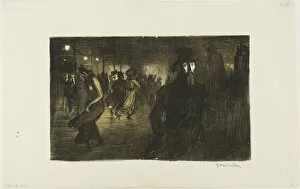 A T Steinlen Gallery: Paris, Night, 1903. Creator: Theophile Alexandre Steinlen