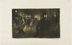Paris, Night, 1903. Creator: Theophile Alexandre Steinlen