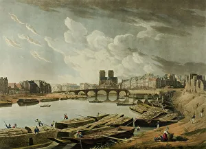 Auguste Pugin Prints: Paris, Notre Dame prise de L'Ile Louvier, n.d. Creator: Daniel Havell