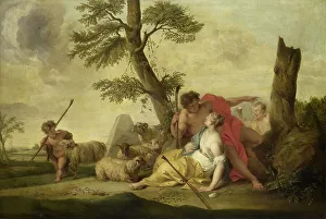 Seduce Prints: Paris and Oenone, 1737. Creator: Jacob de Wit
