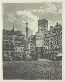 Charles N And Xe8 Prints: Paris, Place de Chatelet, 1854 / 55, printed 1982. Creator: Charles Negre