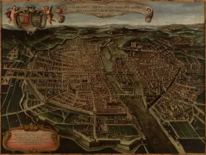 Town Planning Prints: Paris Plan, between 1632 and 1641. Creator: Giovanni Maria Tamburini