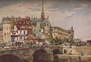 Paris from the Pont St Michel, c1846. Artist: Charles Claude Pyne