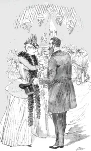 Charity Event Prints: The Paris Season - drawn by Mars; At a Charity Bazaar, 1891. Creator: Mars