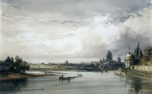 Paris Seen from Afar, c1835-1900. Artist: William Callow