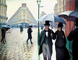 Images Dated 17th May 2018: Paris Street; Rainy Day, 1877. Artist: Gustave Caillebotte